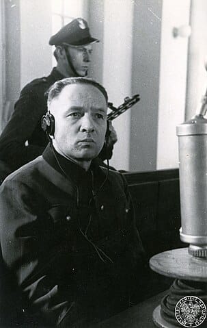 Rudolf Höss lors du procès de Nuremberg