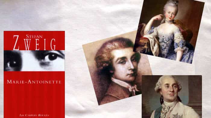 Portraits de Marie-Antoinette, Louis XVI, Axel de Fersen - Couverture du livre de Stefan Zweig, Marie-Antoinette