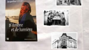 Photos et couverture du livre de Jacqueline Lefort, D'Ambre et de lumière.