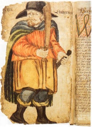 Egil Skallagrimsson d'après un manuscrit du XVIIe siècle