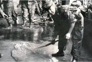 Nettoyage des locaux inondés