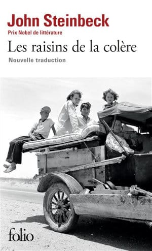 Couverture du livre de John Steinbeck, Les raisins de la colère