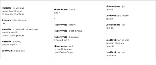 Page de dialogue du jeu Drek's Game