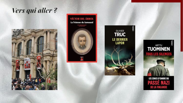 Entrée de quai du polar et couverture de 3 livres